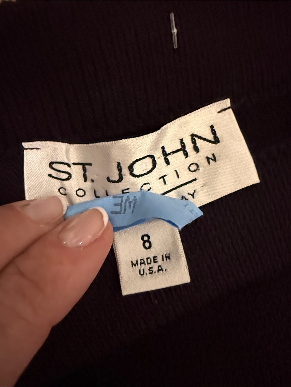 St. John Plum Dark Purple Knit Pencil Skirt Size 8 - Picture 2 of 5